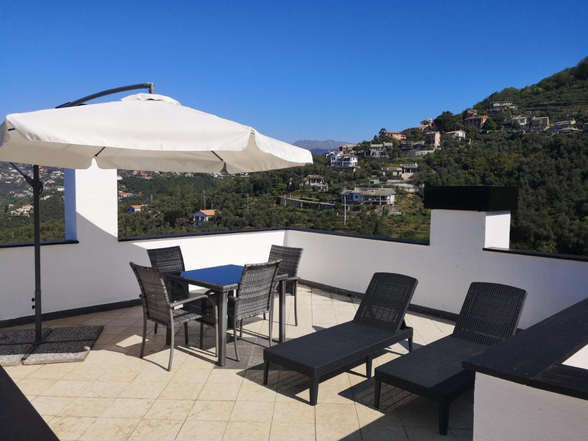 La Vivagna - Casa Vista Mare Tra Gli Ulivi Villa Leivi Eksteriør billede