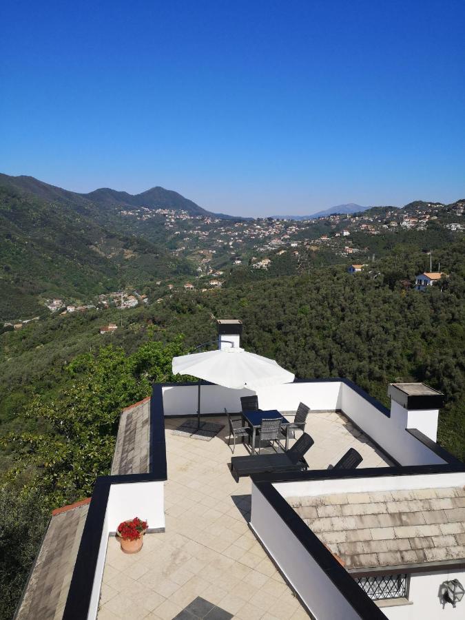 La Vivagna - Casa Vista Mare Tra Gli Ulivi Villa Leivi Eksteriør billede