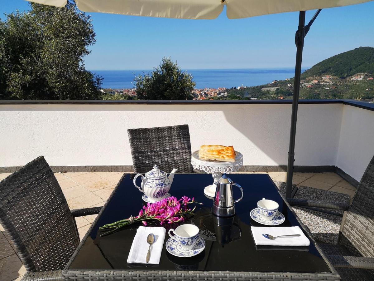 La Vivagna - Casa Vista Mare Tra Gli Ulivi Villa Leivi Eksteriør billede