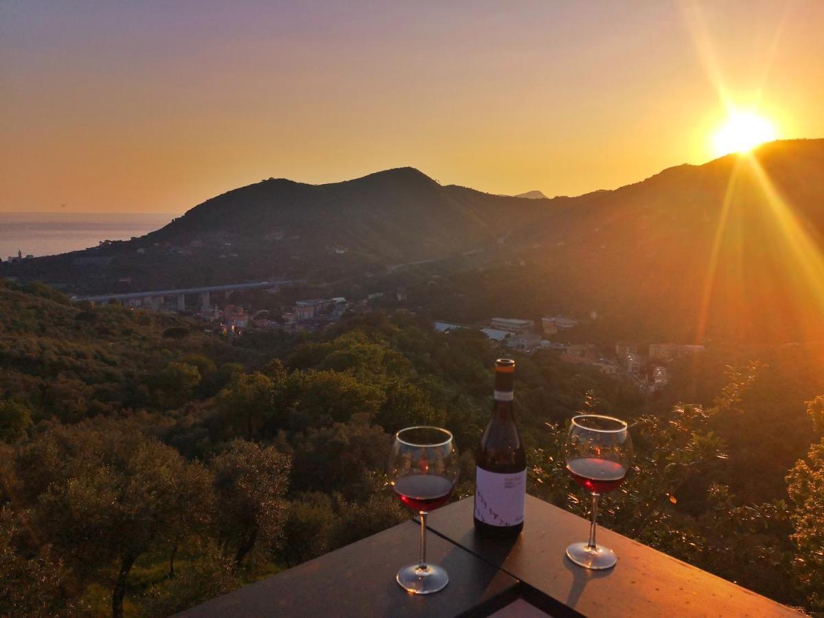 La Vivagna - Casa Vista Mare Tra Gli Ulivi Villa Leivi Eksteriør billede