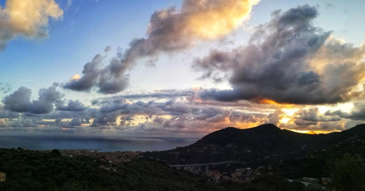 La Vivagna - Casa Vista Mare Tra Gli Ulivi Villa Leivi Eksteriør billede