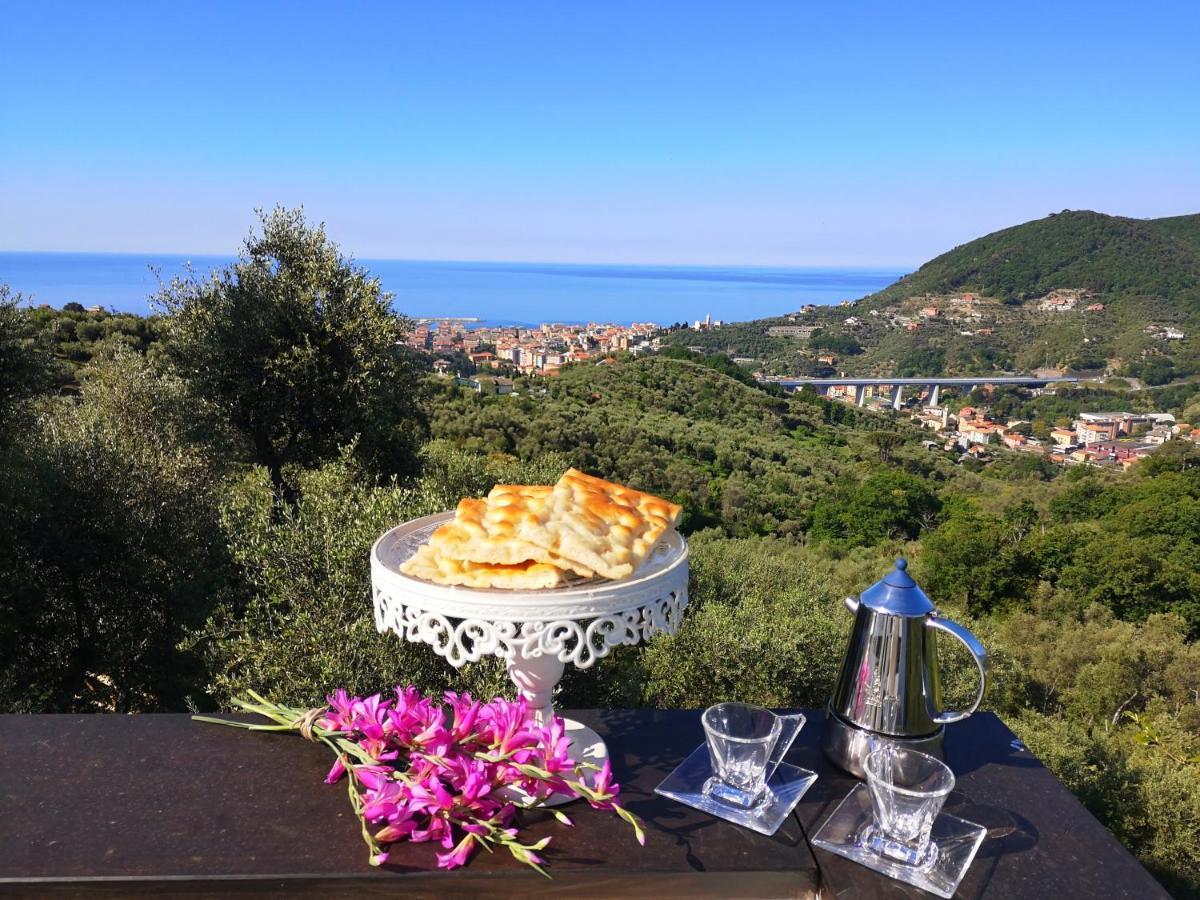 La Vivagna - Casa Vista Mare Tra Gli Ulivi Villa Leivi Eksteriør billede